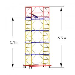 Вышка тура строительная ВСП-250 0.7х1.6 м высота 6.3 м