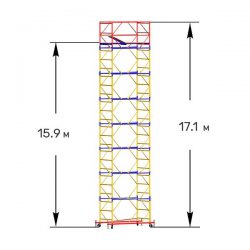Вышка тура строительная ВСП-250 1,2х2м высота 17,1 м