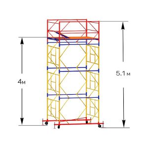 Вышка тура строительная ВСП-250 1,2х2м высота 5,1 м
