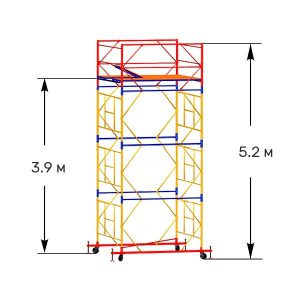 Вышка тура строительная ВСП-250 2х2м высота 5,2 м